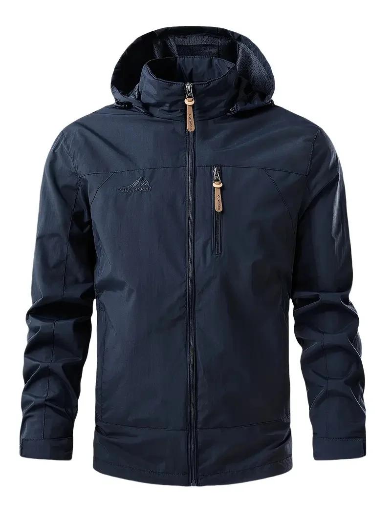 Nouvelle veste de pluie imperméable et coupe-vent légère à capuche pour homme, idéale pour l'escalad