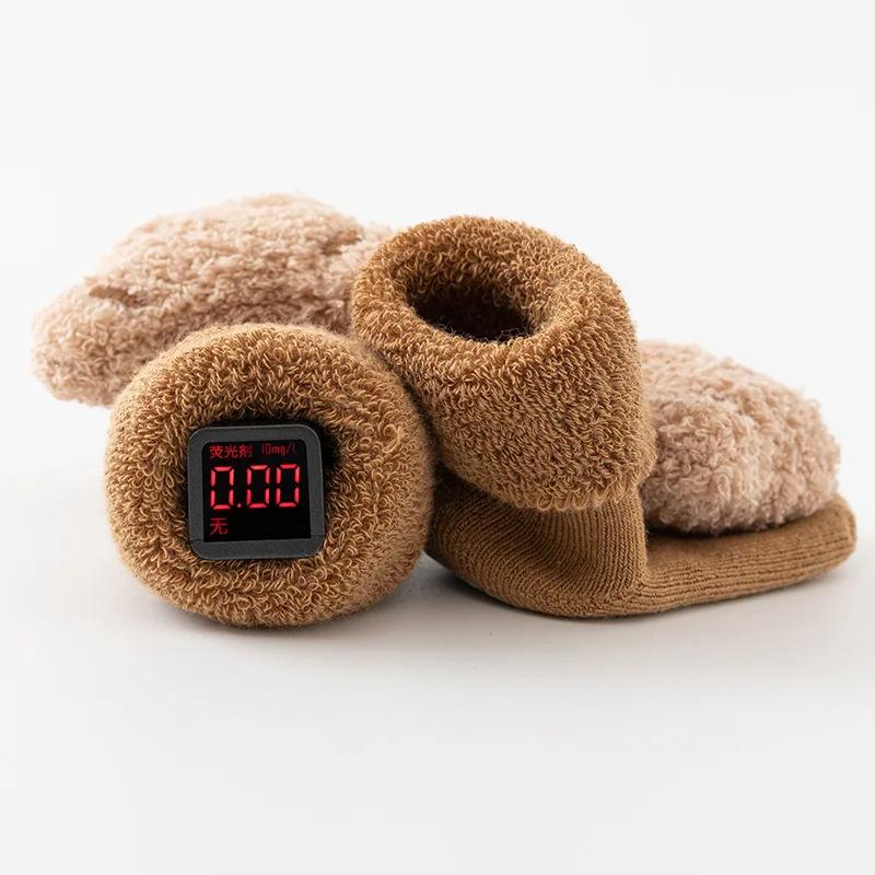 Chaussettes coordonnantes en coton doux pour bébé, chaussettes épaisses pour enfants, nouveau-né, to