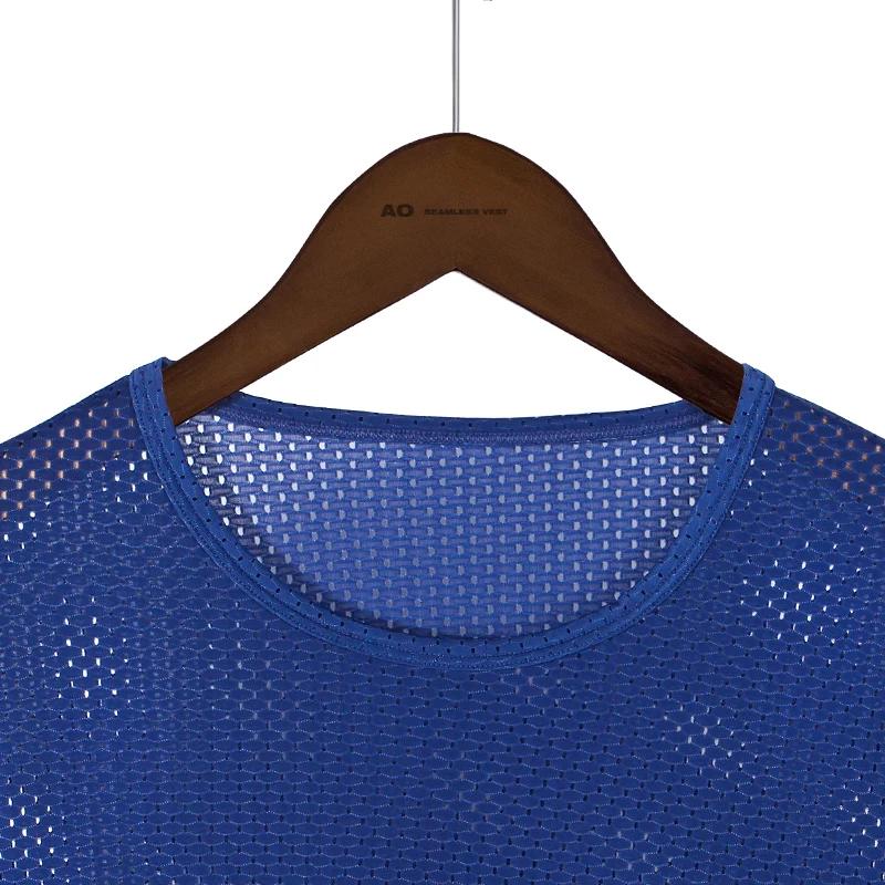 T-shirt manches courtes pour homme, maille aérée, amissié, séchage rapide, ample, col en v
