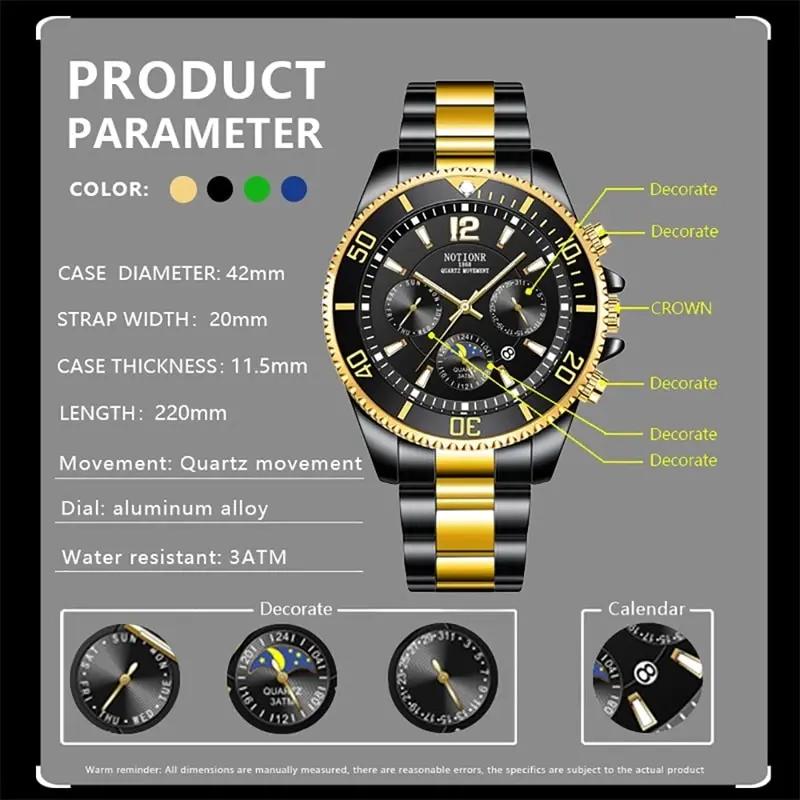 Montre à quartz en acier inoxydable étanche pour homme, montres de sport, horloge Shoous, luxe, affa