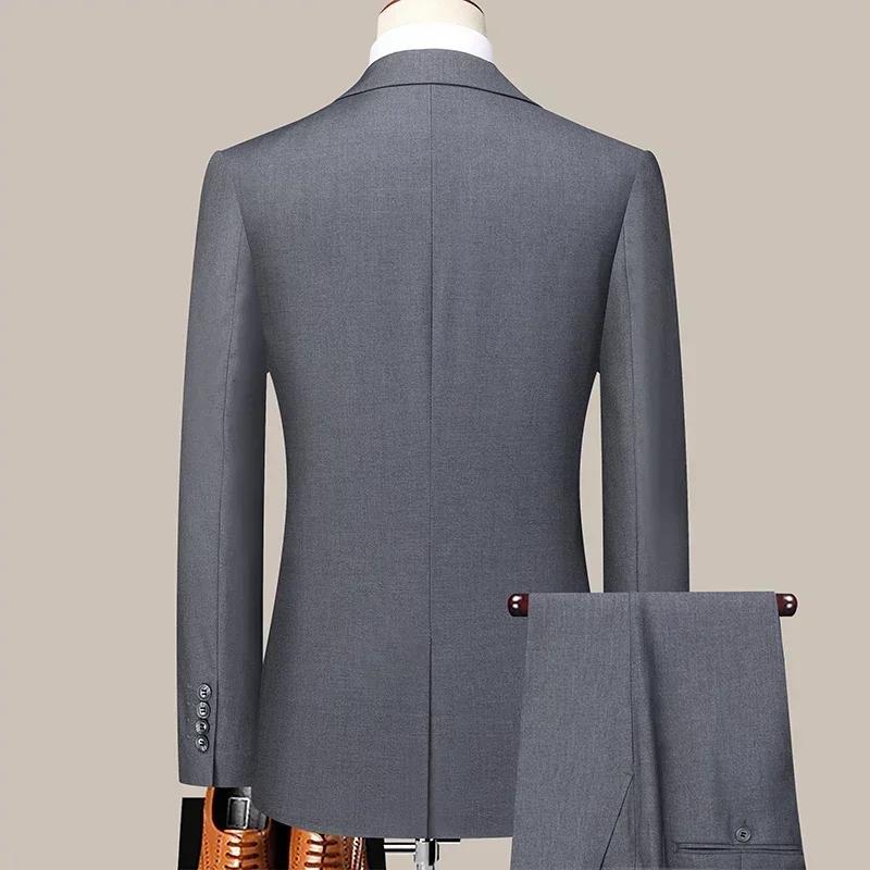 Nouveau style tendance pour homme : Costume de cérémonie et décontracté, couleur unie, coupe ajustée