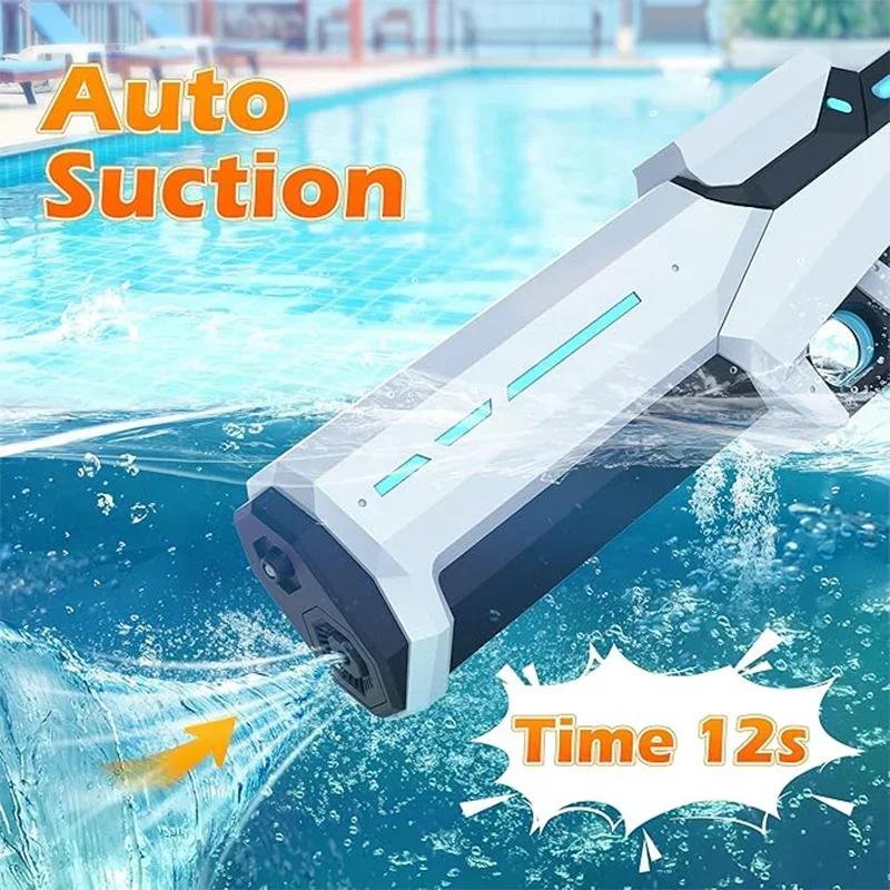 Pistolets à eau électriques pour adultes, aspiration automatique, blasters, injuste, Squ343, jouet d