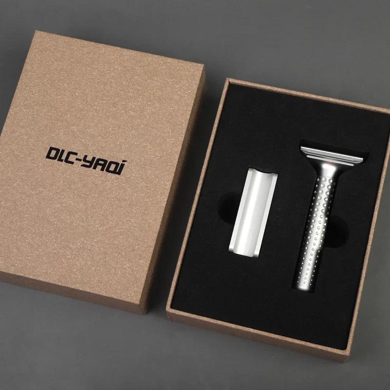 Yaqi Sputnik – rasoir de sécurité et support en aluminium pour hommes, avec écart de lame de 1.25mm,