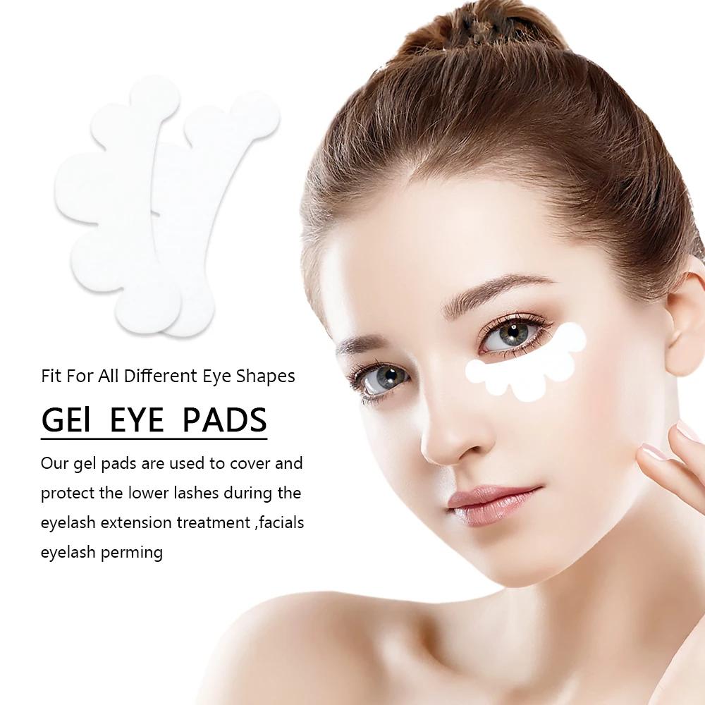Patch pour les yeux en Hydrogel, 200/400/1000 paires, pour la construction d'extensions de cils, cou