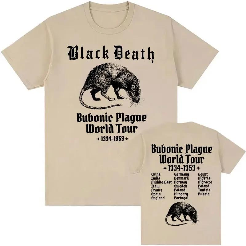 Bubonic World Tour 2024 t-shirts hommes femmes décontracté drôle Meme gothique T-shirt mode Vintage 