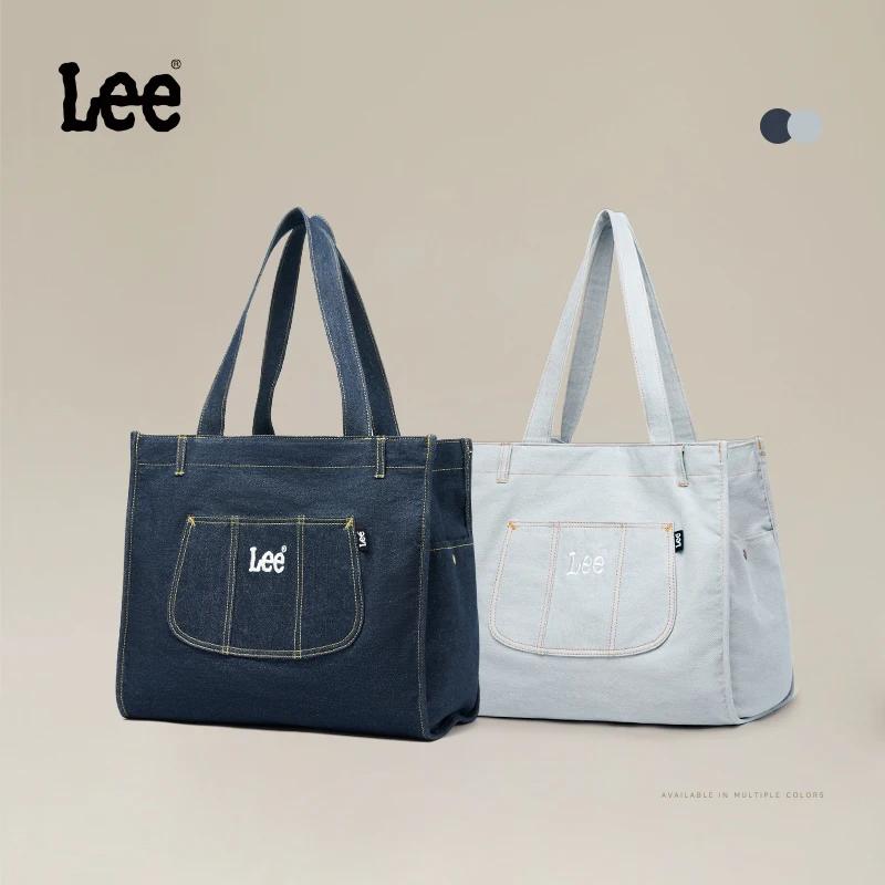 Sac fourre-tout en jean grande capacité LEE à multiples poches pour femme – Tendance, idéal pour le 
