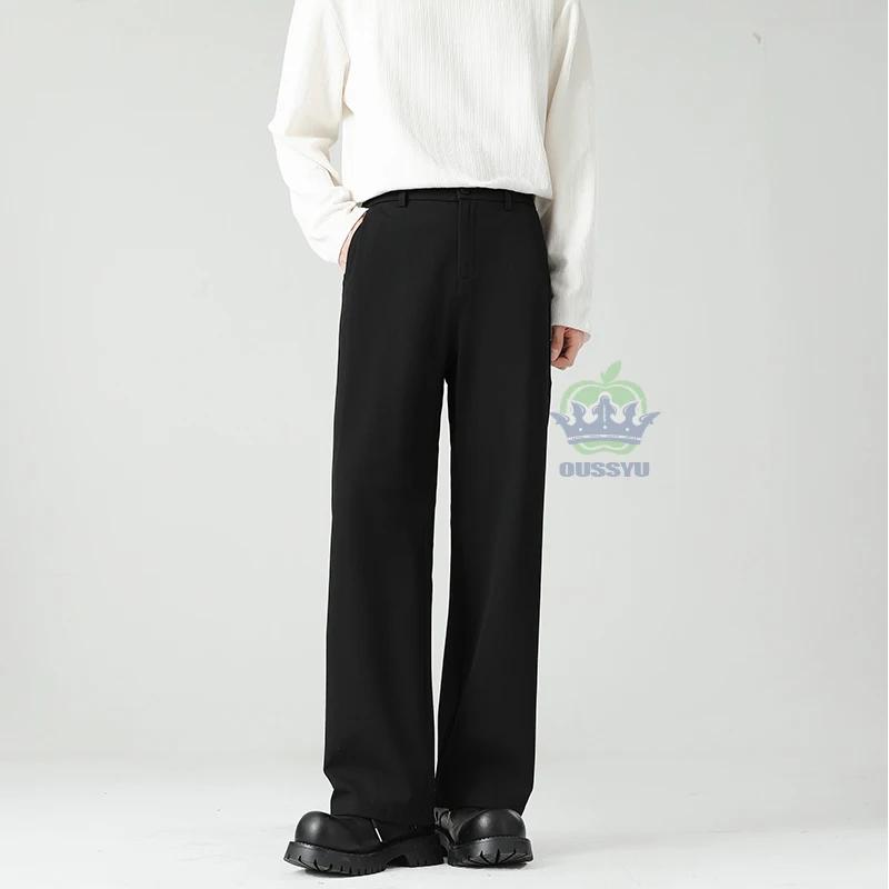 OUSSYU marque de luxe qualité Baggy pantalons décontractés hommes d'affaires taille élastique coréen