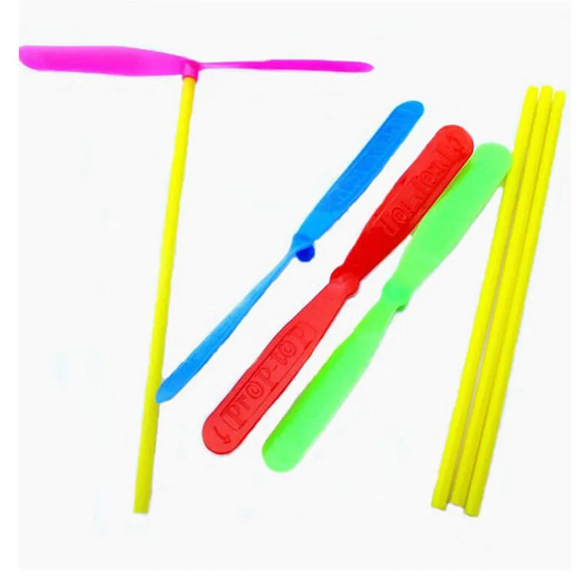 Jouets d'extérieur traditionnels classiques en plastique, 50 pièces, hélice libellule en bambou, jou