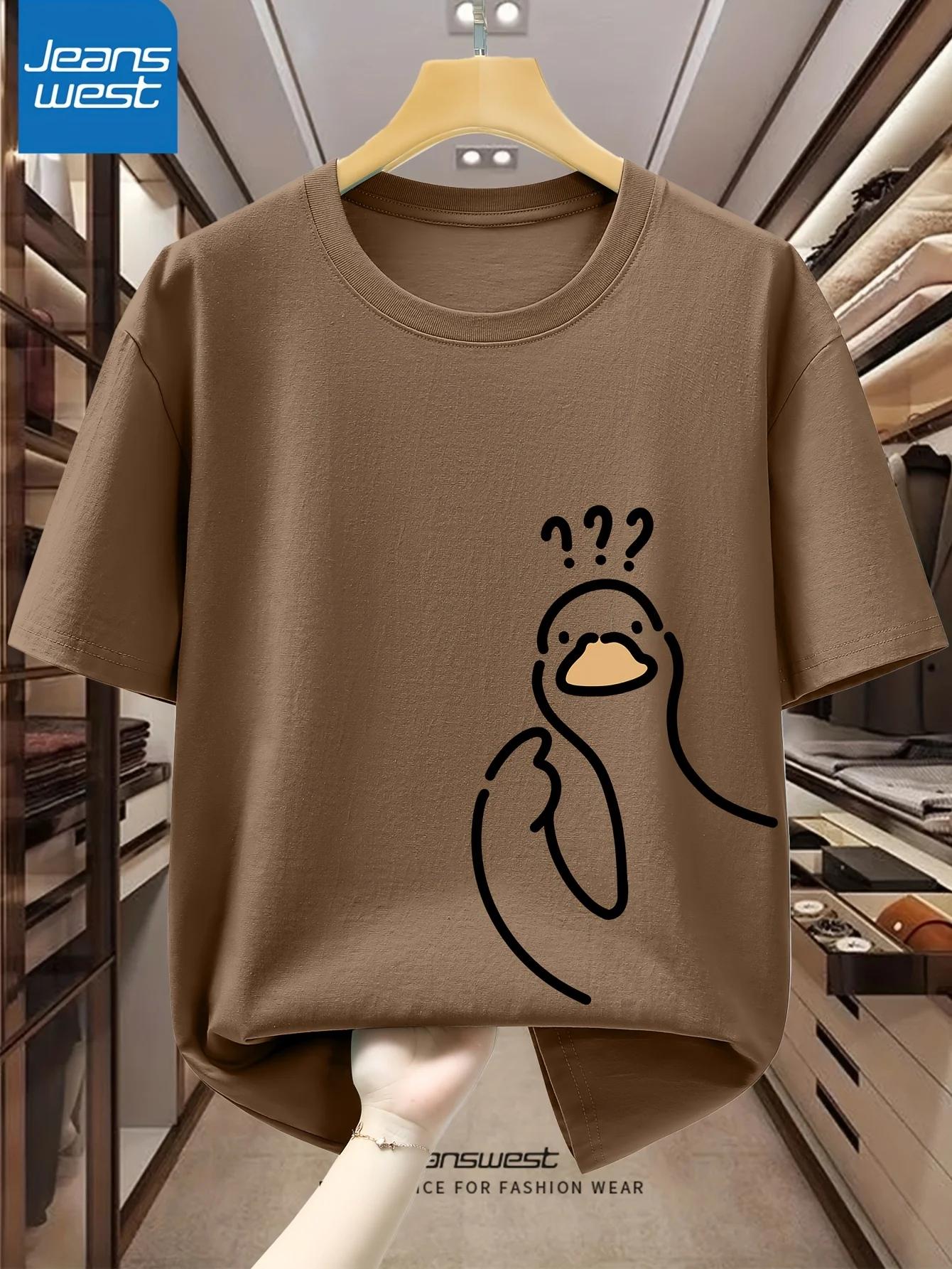 T-shirt à manches courtes et col rond pour hommes, 100% pur coton, à la mode, décontracté, ample, sp