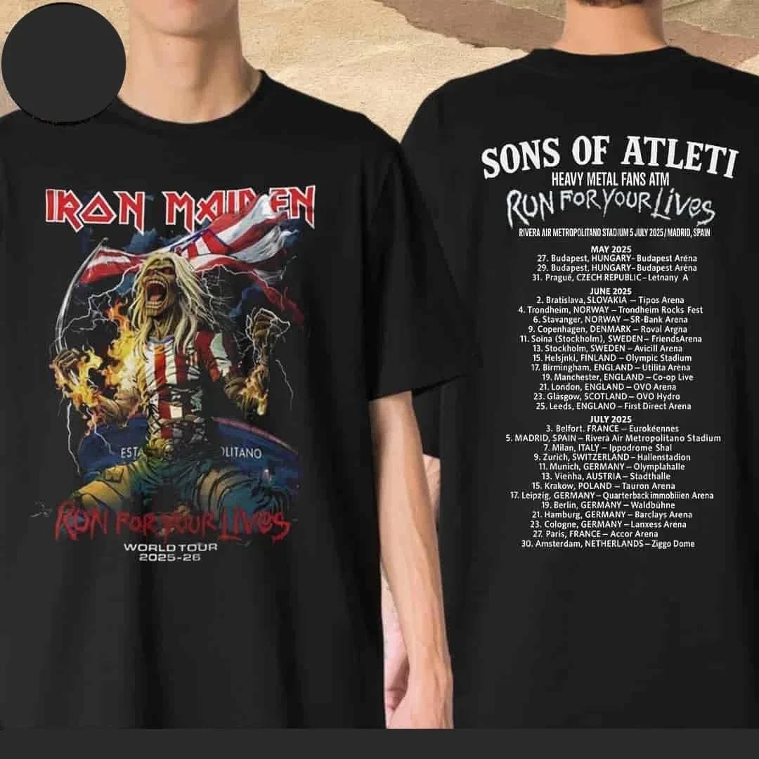 T-shirt graphique inspiré de la tournée mondiale du groupe de rock 2025 – T-shirt à manches courtes 