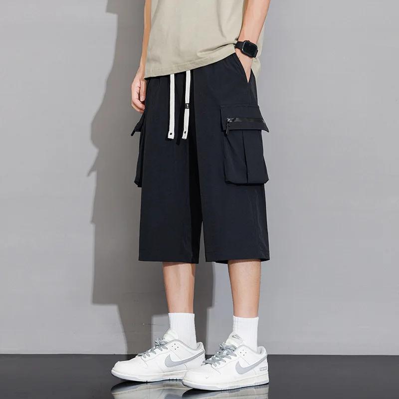 Été mince Style lâche sport décontracté pantacourt été homme Shorts Cargo court-fitting hommes Short