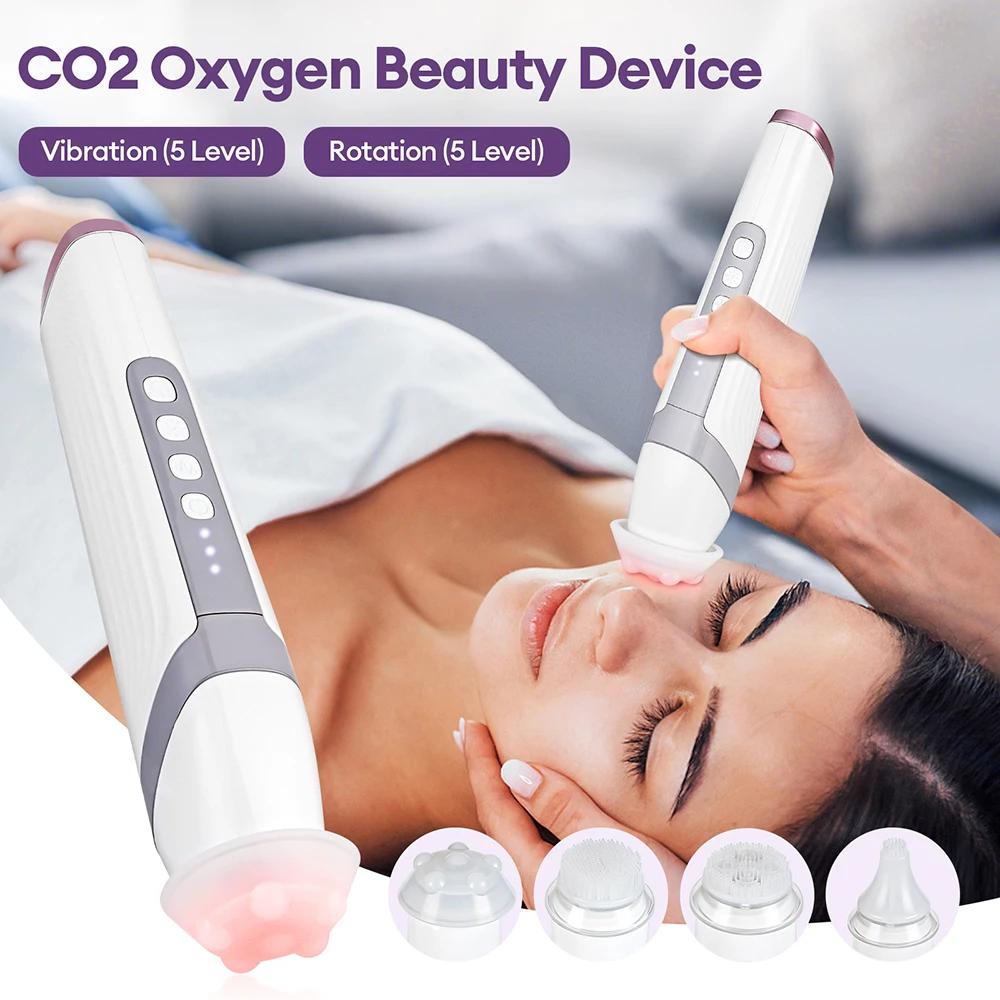 Stylo à bulles de CO2 à 4 pointes, nettoyage de la peau aquatique, appareil de beauté pour SPA, mass
