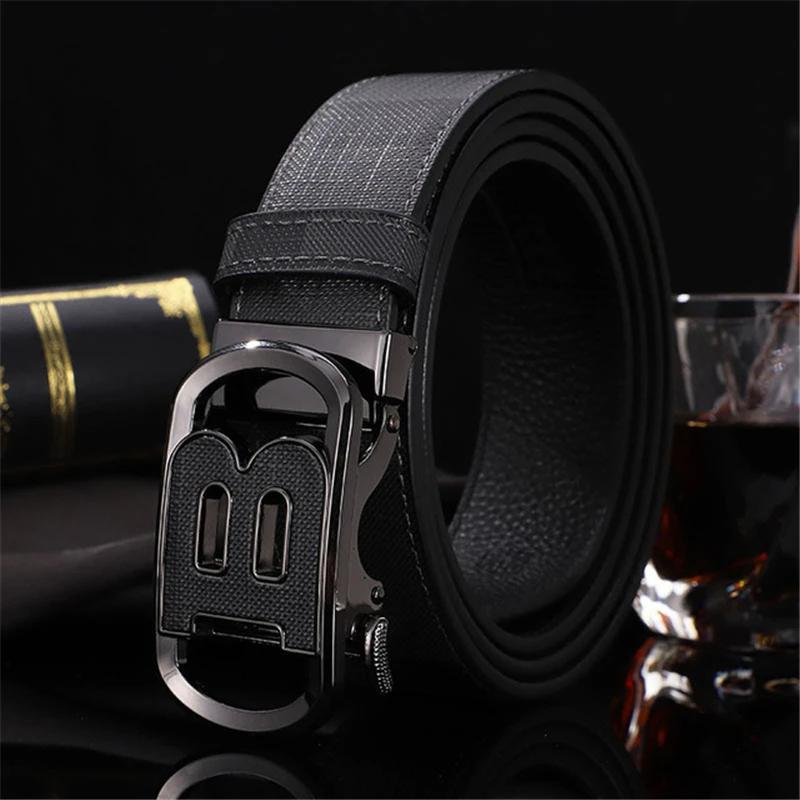 2025 haute qualité hommes ceinture concepteur en cuir véritable ceintures mâle métal automatique bou