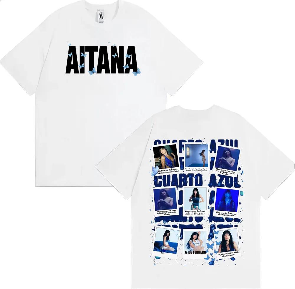 Chanteur Aitana Cuarto Azul Album 2025 couverture graphique T-shirts hommes femmes Harajuku esthétiq