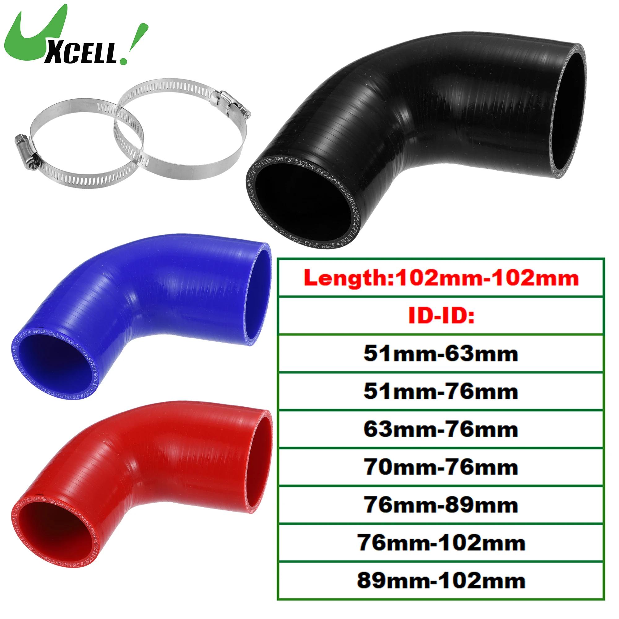 UXCELL 51mm ID à 63mm ID 51mm ID à 76mm ID universel coude à 90 degrés coupleur de tuyau en Silicone