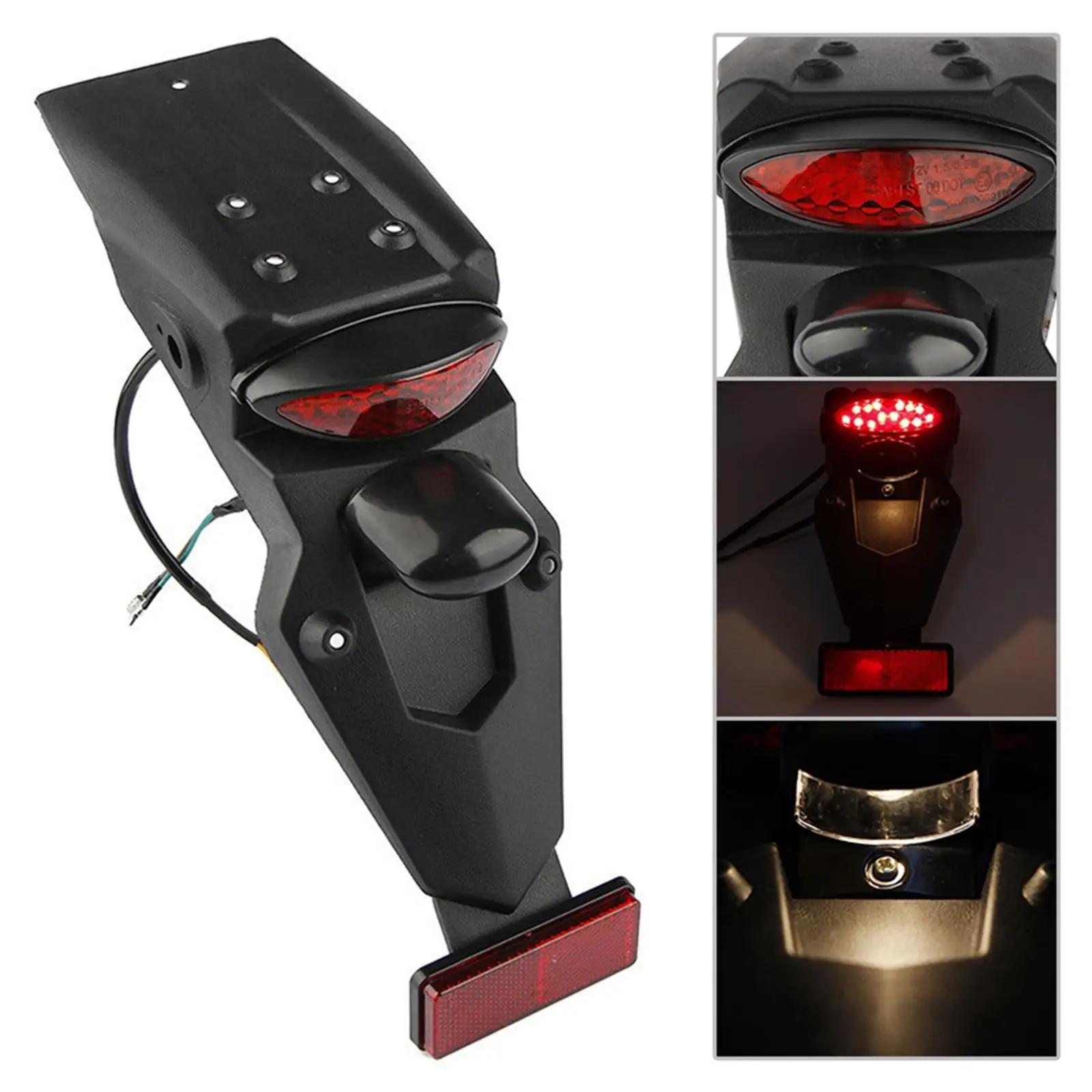Garde-boue arrière de moto avec lumière de plaque de planificateur LED, super lumineux, étanche