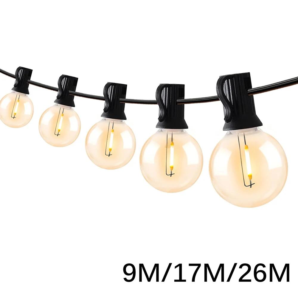 Guirlande lumineuse d'extérieur LED G40, variable, ampoules Globe, pour rue, Patio, jardin, arrière-
