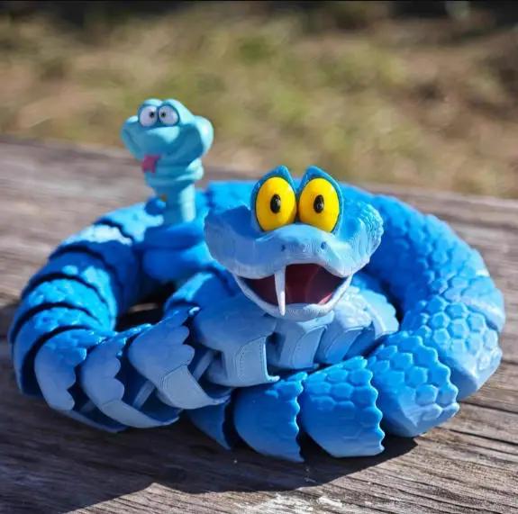 Nouveau Serpent Gary : Serpent articulé de simulation Disney Zootopia 2, modèle de serpent Gary impr