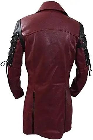 Nouveau Steampunk hommes gothique Trench manteau veste en cuir Style Punk Biker Jacke automne hiver 