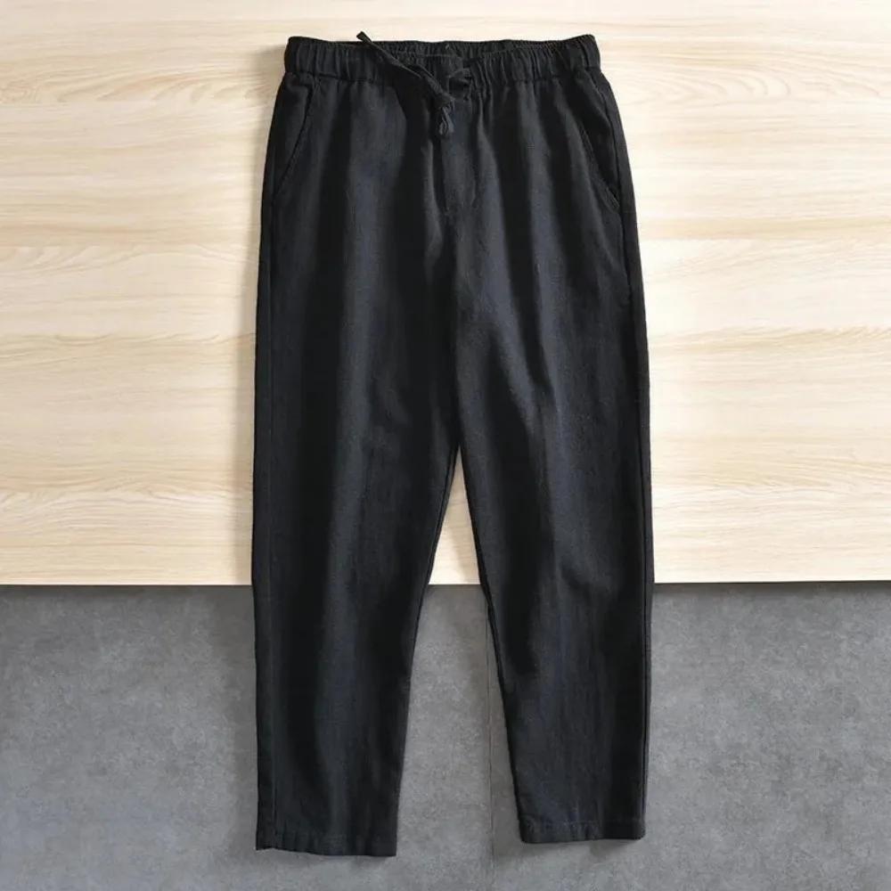Pantalons décontractés pour hommes Baggy Streetwear hommes Joggers coton lin pantalons de sport pant