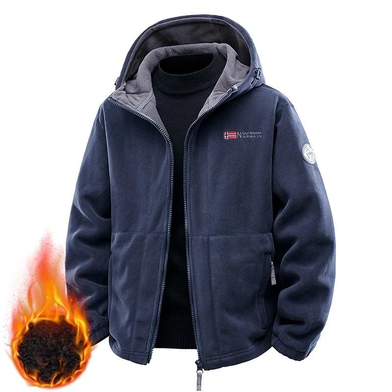 Veste polaire d'hiver de marque pour hommes, veste en laine épaisse décontractée, Design de haute qu