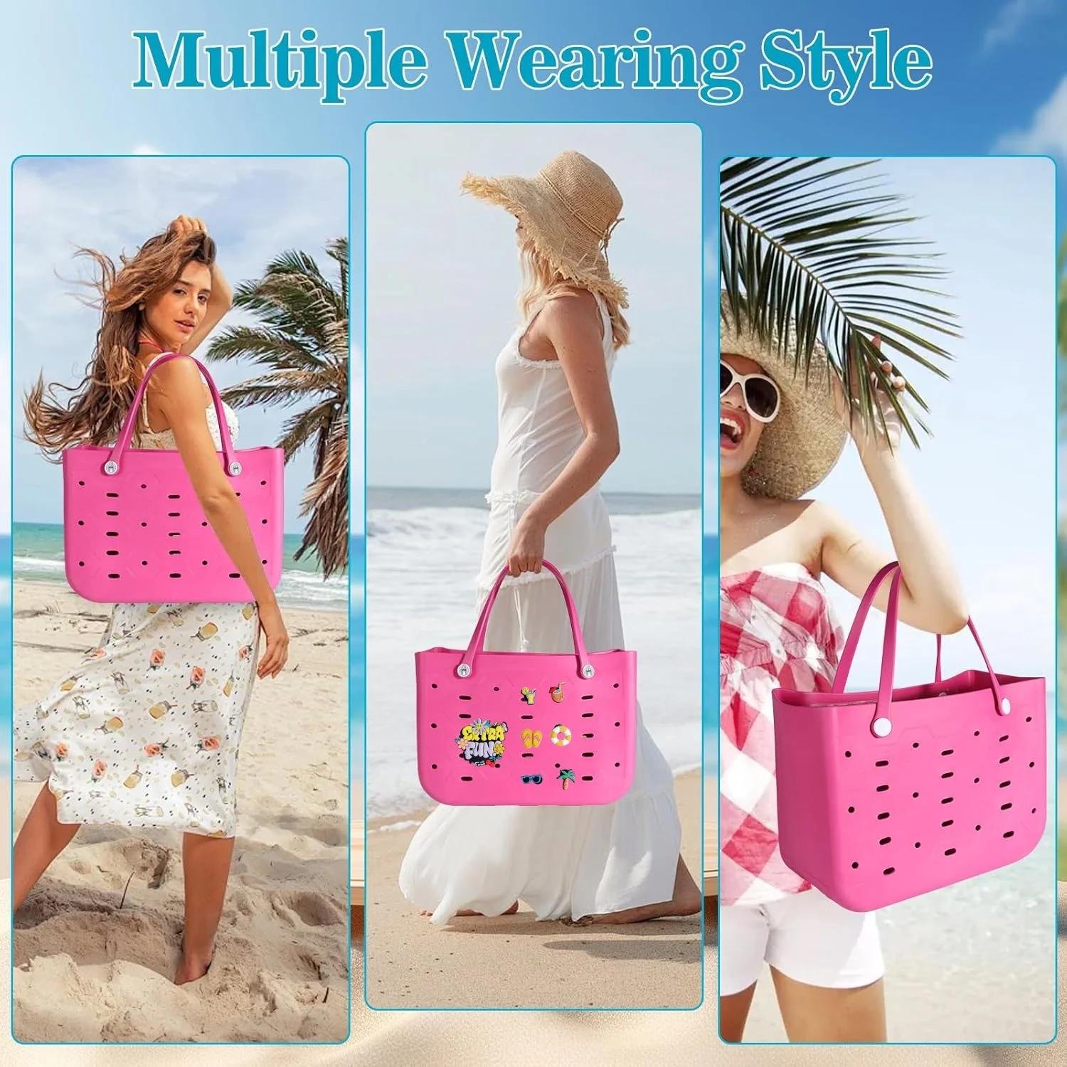 XL Extra Large Sac de plage EVA caoutchouc étanche plage voyage pique-nique panier de rangement femm