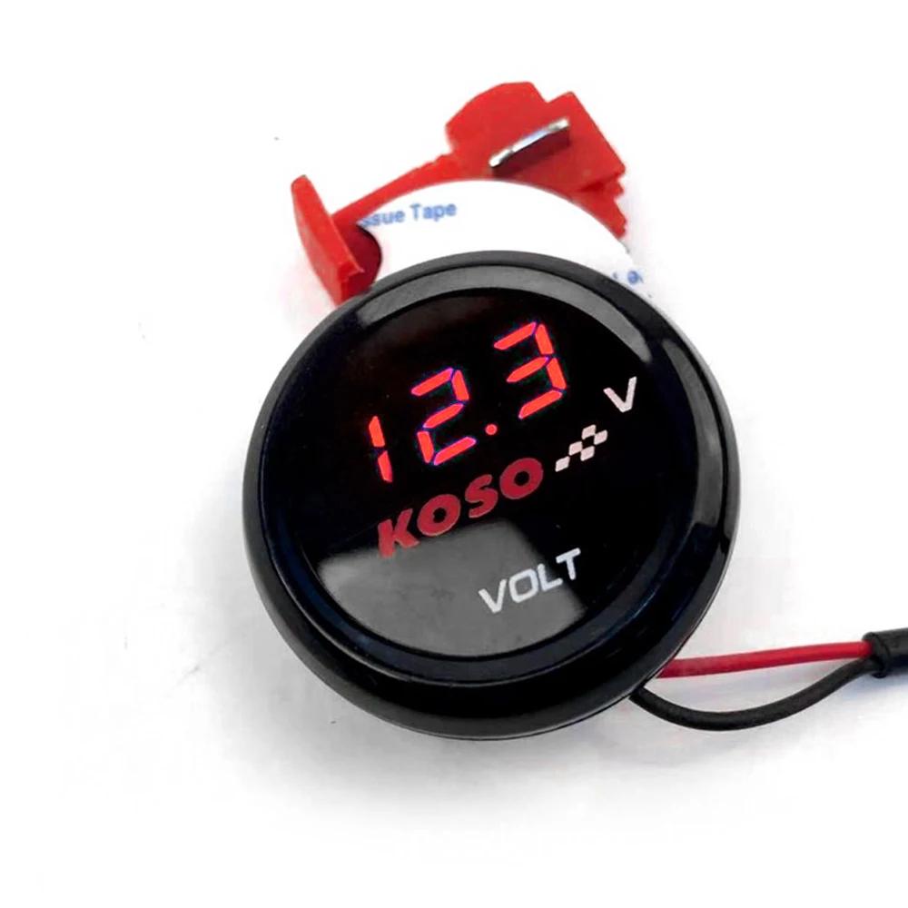 Voltmètre rond LED 10-150v, batterie de voiture électrique, Table d'affichage modifiée pour moto, ac