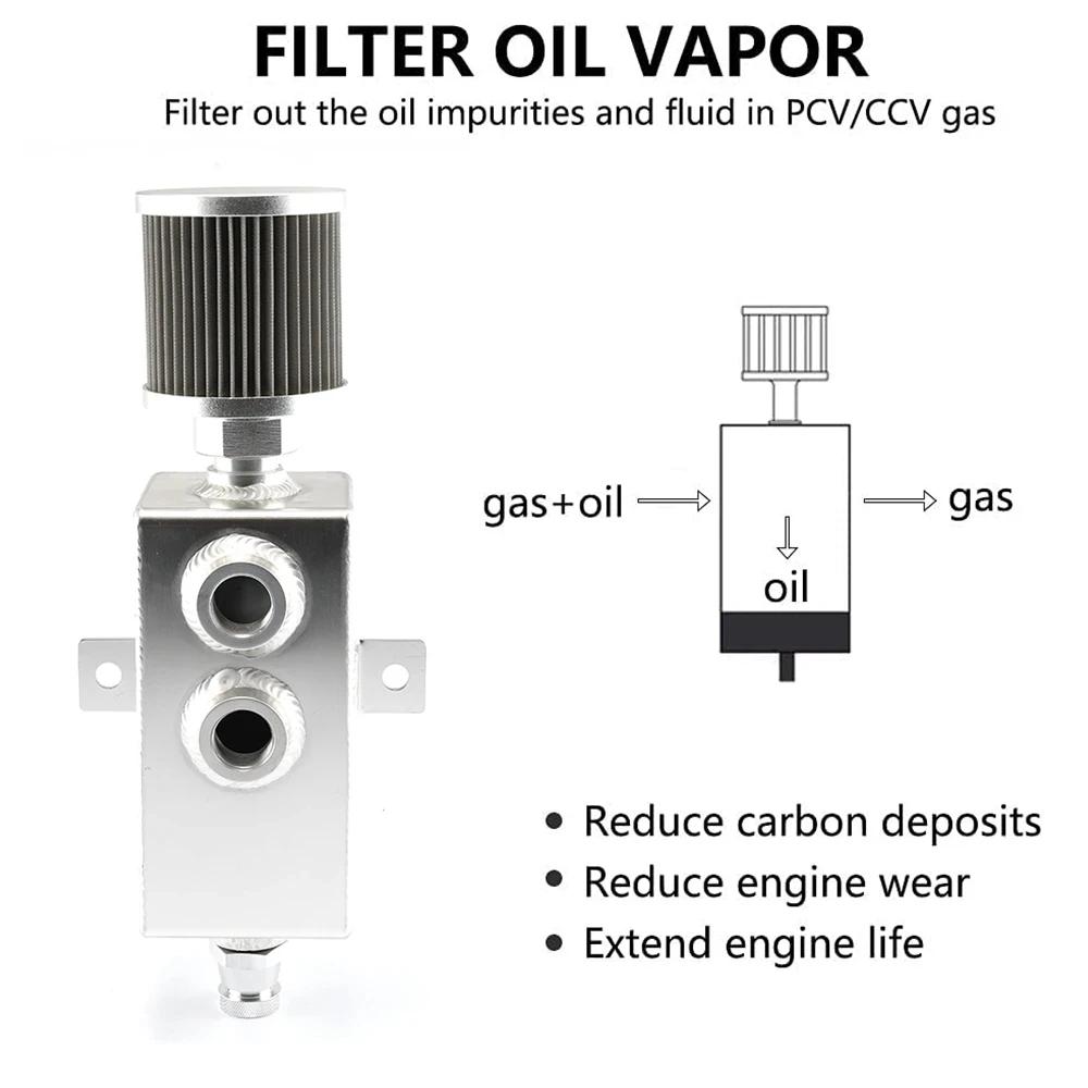 Réservoir universel de récupération d'huile en aluminium pour voiture, 1l/2l, déflecteur 10AN avec r