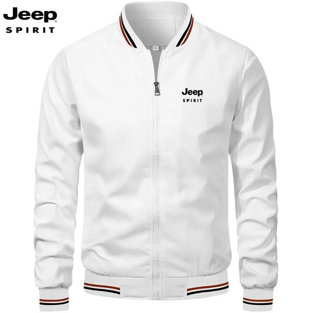 Veste Jeep à col montant pour le printemps et l'automne, veste de baseball décontractée de haute qua