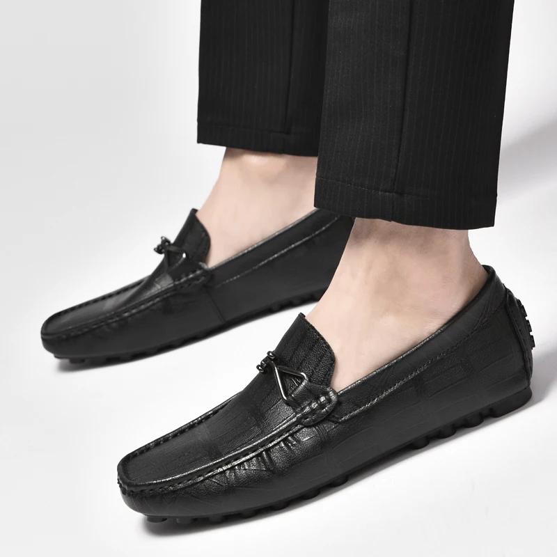 Mocassins en Cuir PU pour Homme, Chaussures d'Affaires, artificiel évateur, Épais, Recommande d'AugW