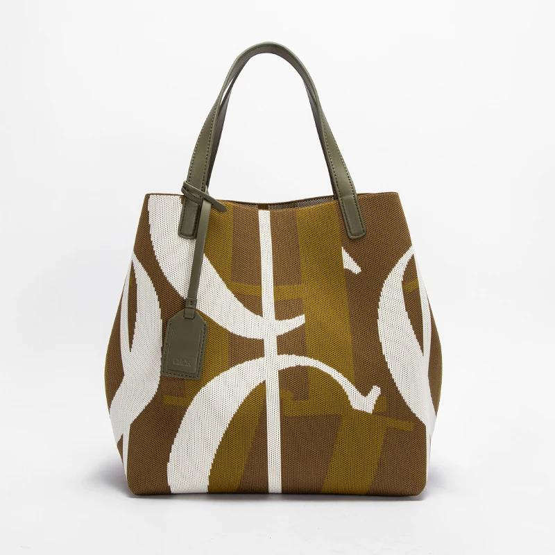 Sacs à main multicolores de grande capacité pour femmes, Style rétro, multicolore disponible, sac à 