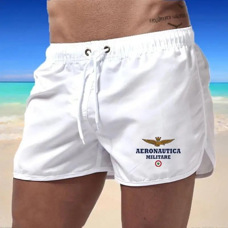 Short de bain imprimé pour homme, séchage rapide, plage, imbibée, respirant, proximité, poche Wstrin