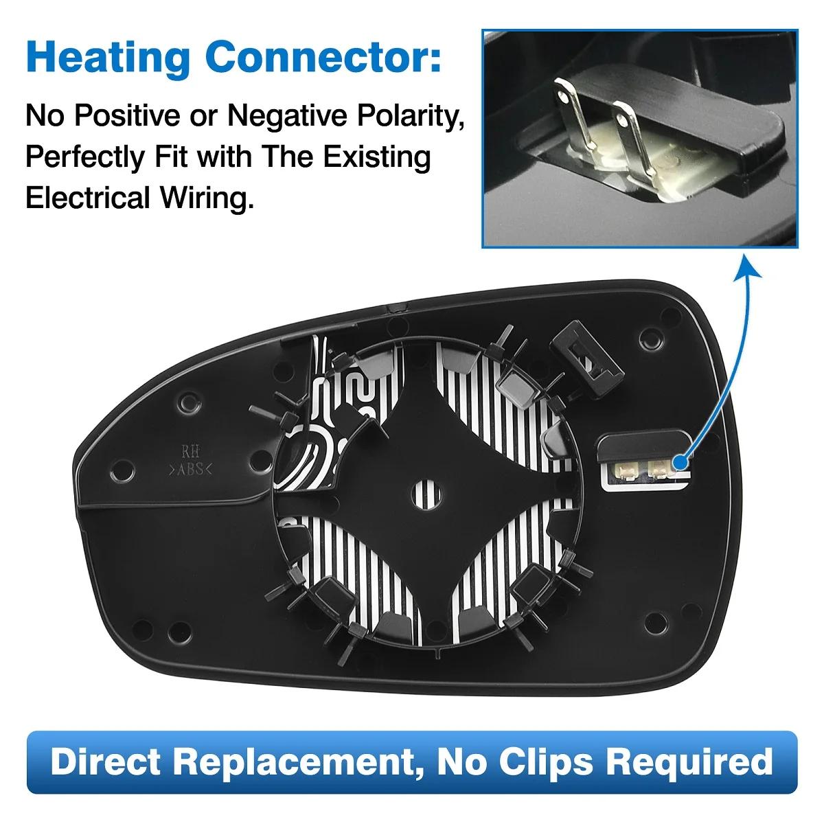 1 pièce de rechange pour rétroviseur chauffant latéral de voiture Ford Fusion 2013-2020, lentille de