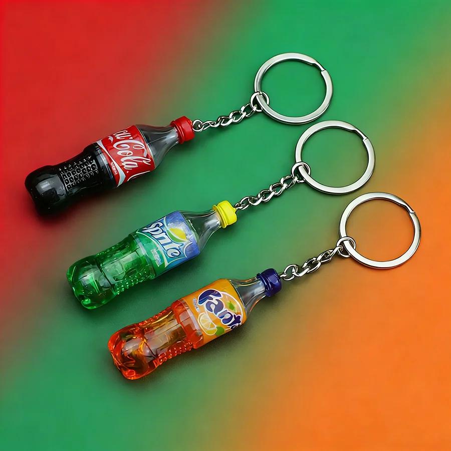Porte-clés bouteille de boisson créatif, accessoires pour vêtements unisexe, 5 Styles miniatures, bi