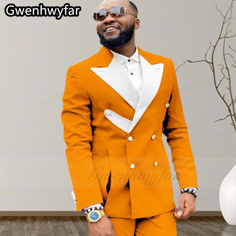 Gwenhwyar – revers à Double boutonnage pour hommes, nouveau, personnalisé, bleu Royal, coupe cintrée