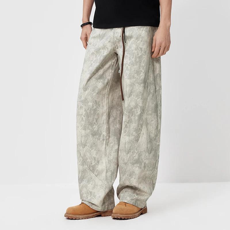 Jean Homme Semir Camouflage 2026 Imprimé Coupe 3D Ample Style Urbain Décontracté Quotidien Doux Conf