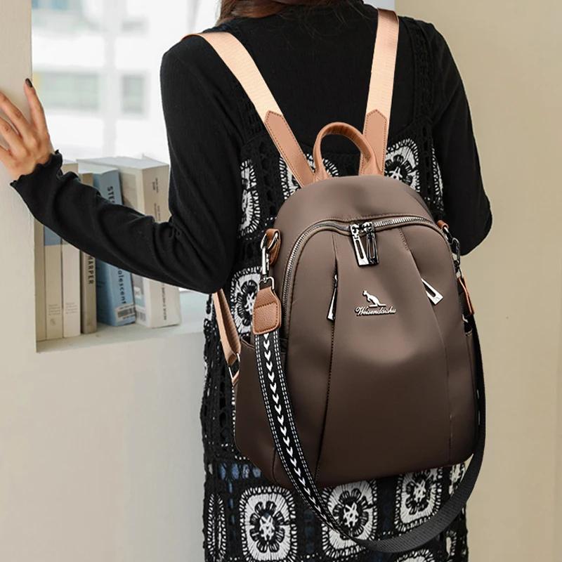 Sac à dos en cuir multifonctionnel de grande capacité pour femmes, sac à dos femme, haute qualité, m