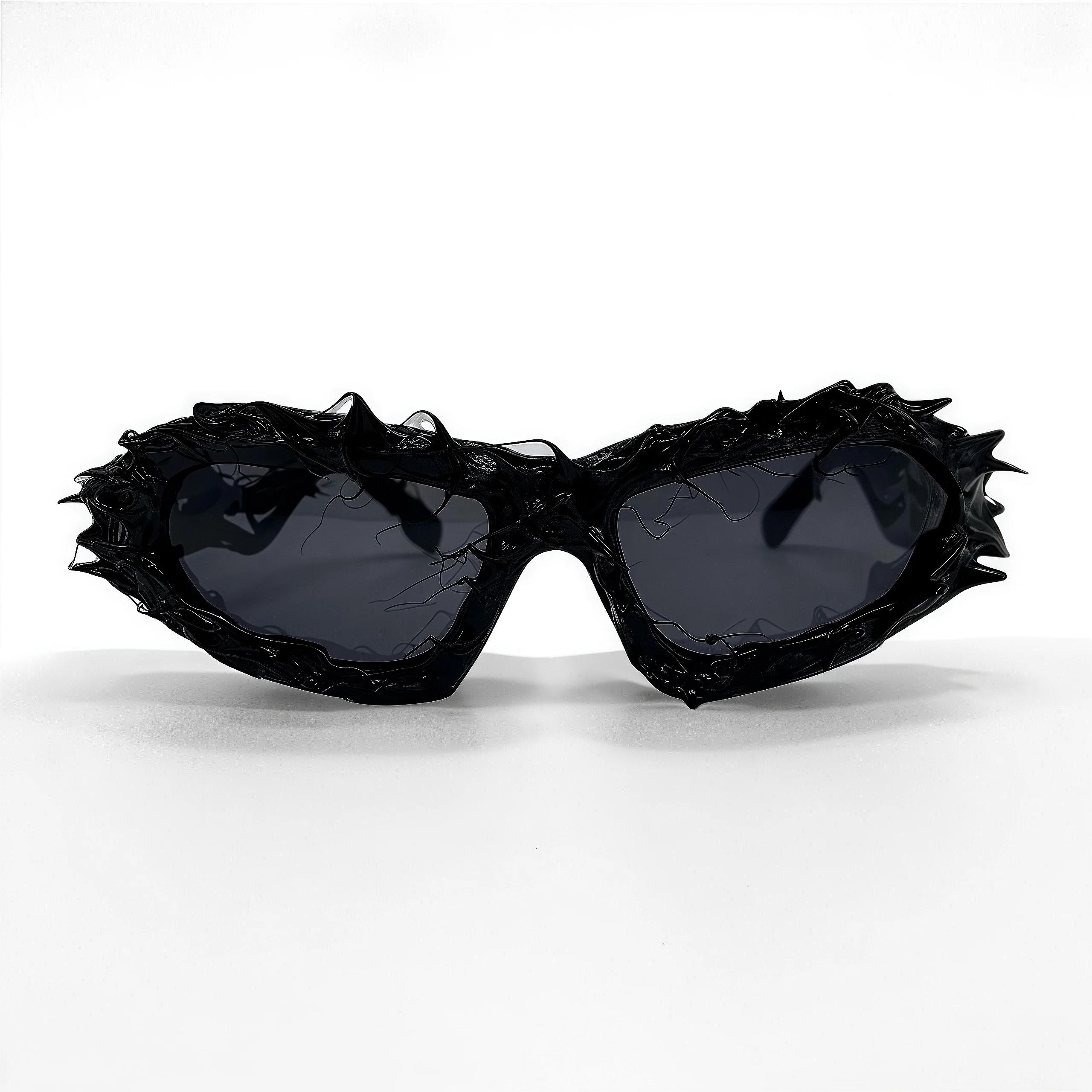 Lunettes de soleil tendance à monture irrégulière pour femmes et hommes, lunettes de soleil Punk ins