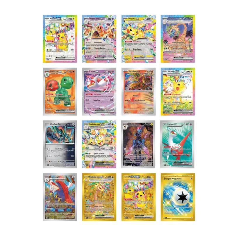 Carte Pokemon française, 360 pièces, évolutions prismatiques, étincelles, pour violoncelle, Booster 