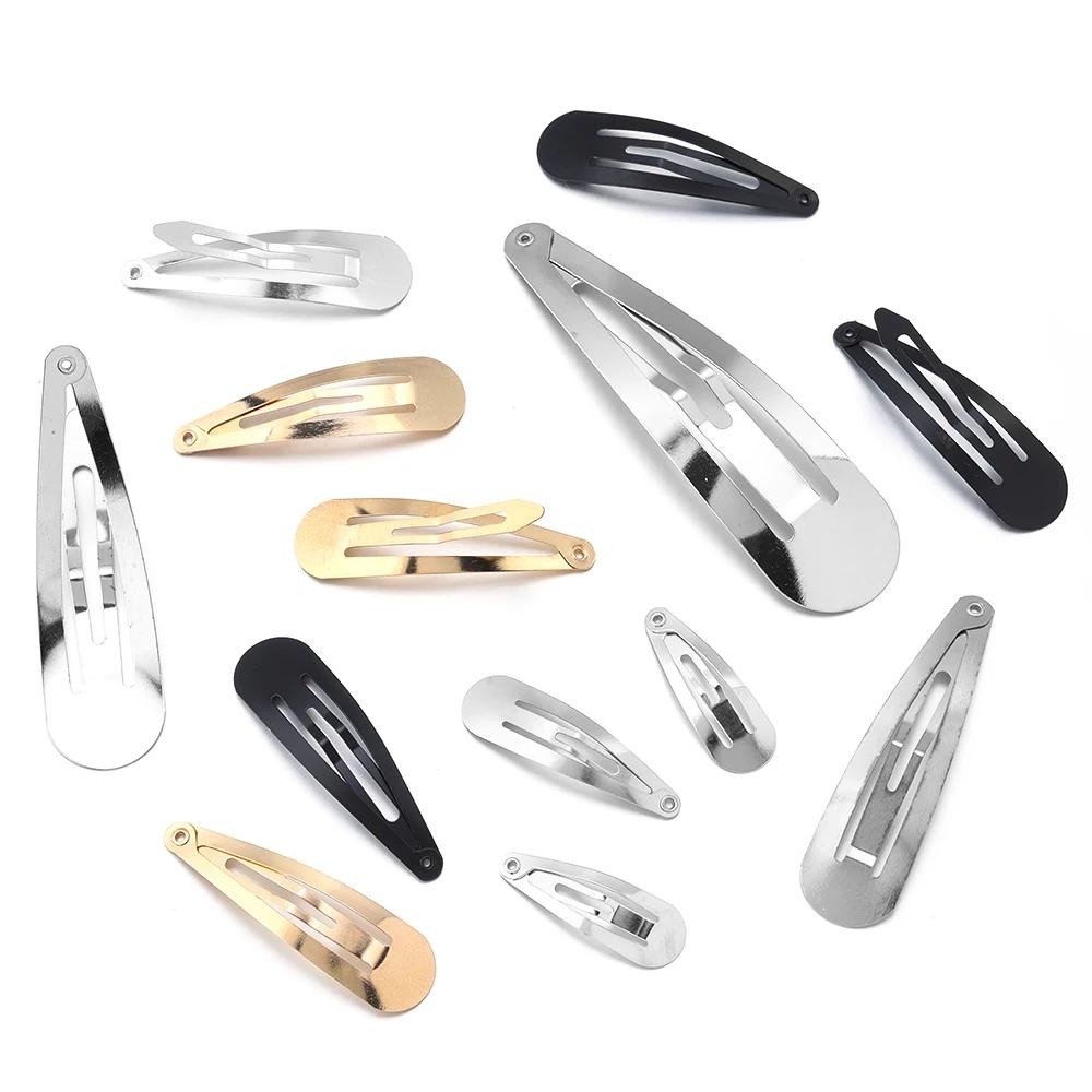 Épingle à cheveux en forme de goutte d'eau, pinces à cheveux BB à pression en métal simple, barrette
