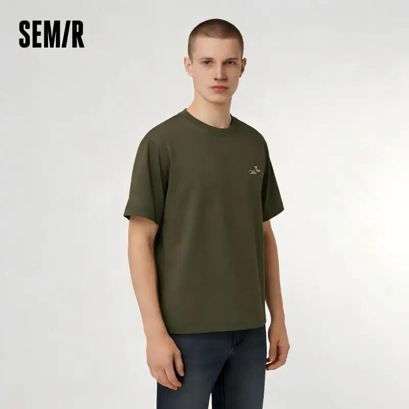 T-shirt Homme Semir 2026 Séchage Rapide Style Couple Brodé Nouvelle Arrivée Décontracté Doux Usage Q