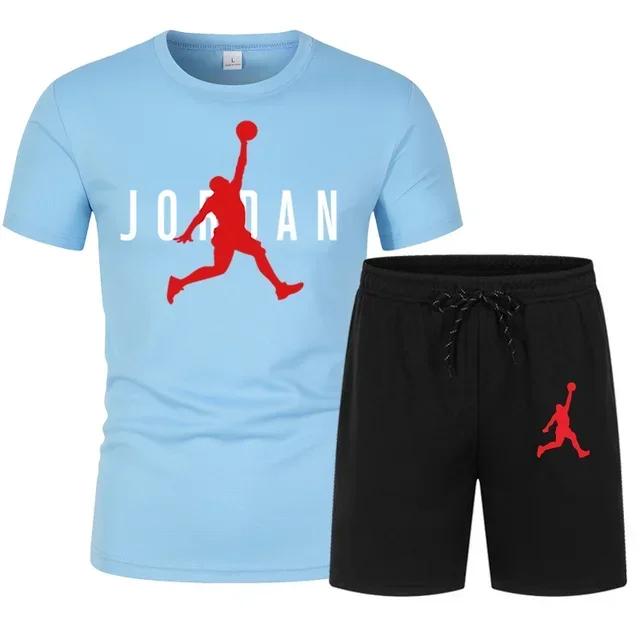 Nouvel ensemble de vêtements de sport décontractés pour hommes, T-shirt à manches courtes et col ron