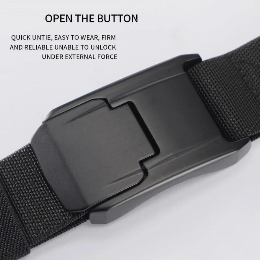 Nouvelle ceinture extensible pour hommes et femmes, boucle à dégagement rapide, solide, en vrai Nylo