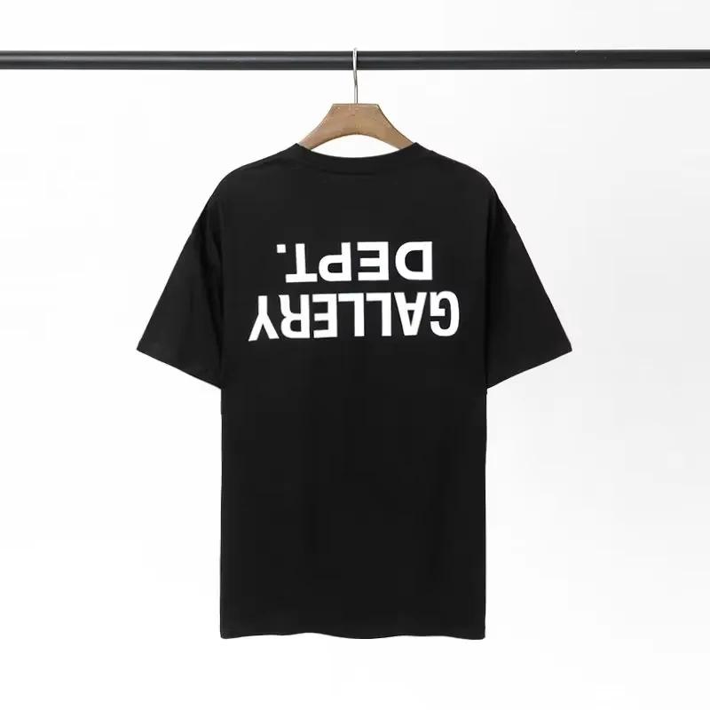 GALLERY DEPT inspiré revers imprimé T-Shirt 100% coton surdimensionné Streetwear T-Shirt hommes femm