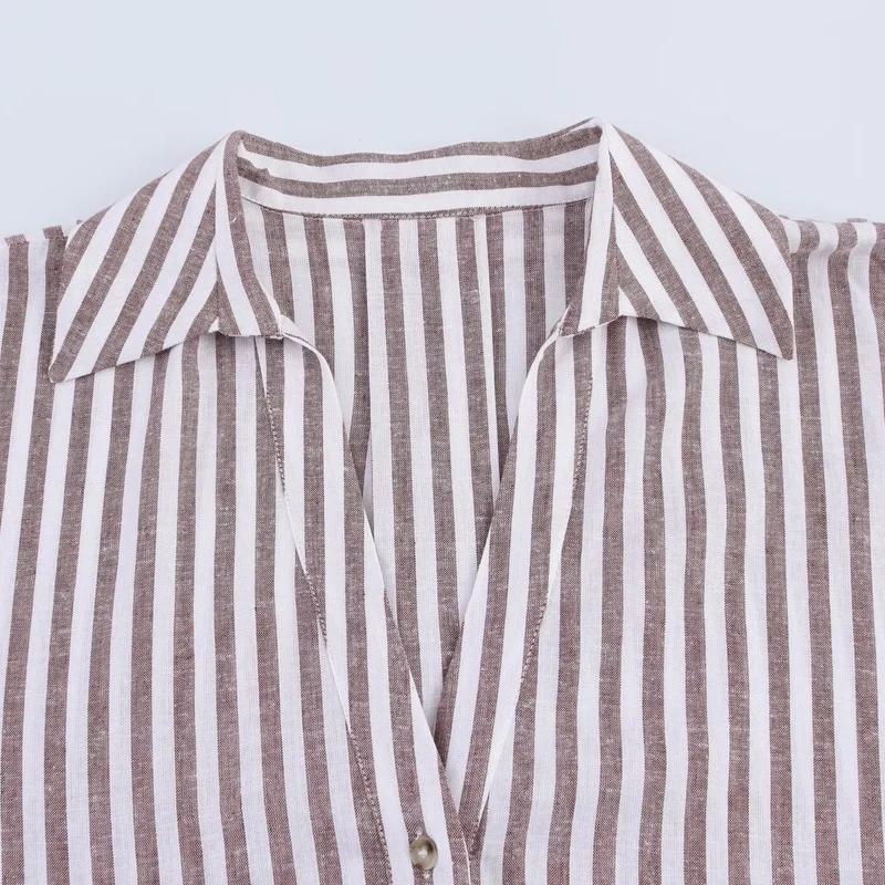 HXAO chemise femme chemisier surdimensionné chemise d'été et chemisier jaune rose blanc chemise rayé