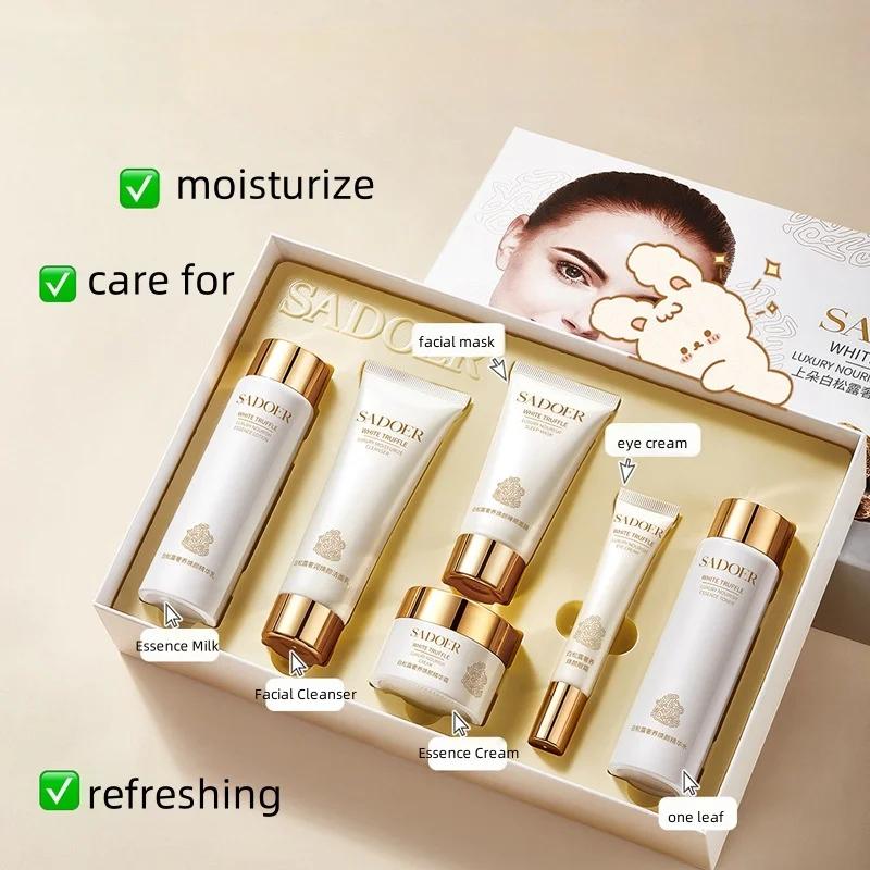 Coffret de six essences de soin à la truffe blanche, riche en extrait de Centella Asiatica, en niaci