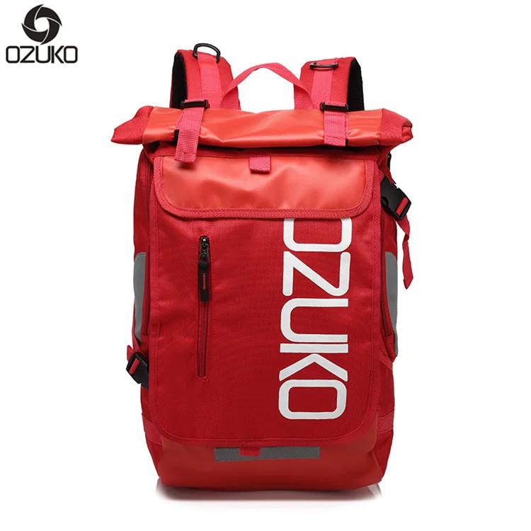 OZUKO sac à dos hommes 15.6 pouces ordinateur portable hydrofuge cartable pour adolescent décontract