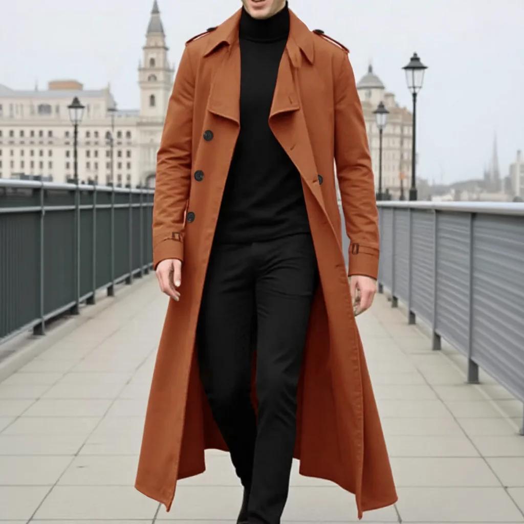 Veste coupe-vent longue polyvalente pour hommes: Trench-Coat léger printemps-automne pour Streetwear