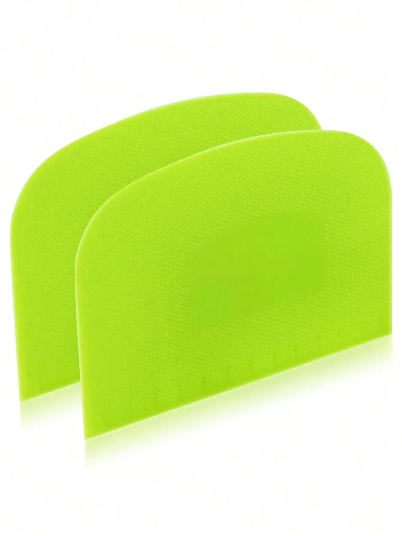 Leeseph 2 pièces bol grattoir à pâte coupe-pâte en plastique sûr aux aliments banc Flexible grattoir