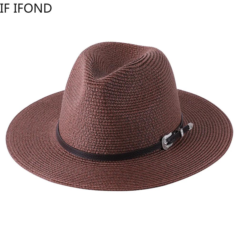 Chapeau de paille de grande taille 60CM pour parents et enfants, en papier d'été, Panama, Jazz, plag